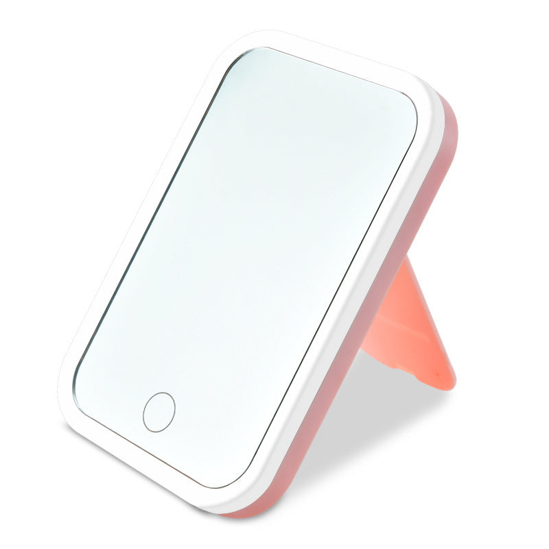 Square LED Makeup Mirror With Light Smart Touch Portable